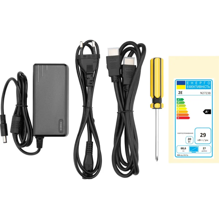 Монітор 2E 27" N2723B D-Sub, HDMI, IPS, 75Hz, Pivot 2E-N2723B-01.UA