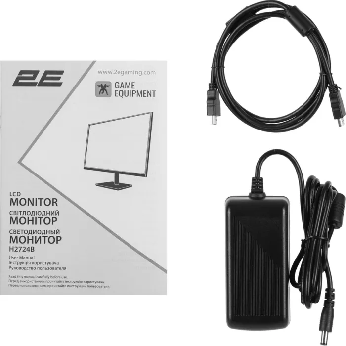 Монітор 2E 27" H2724B D-Sub, HDMI, DP, IPS, 2560x1440, 100Hz, FreeSync 2E-H2724B-01.UA