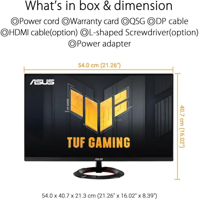 Монітор 23.8" ASUS TUF Gaming VG249Q3R (90LM0AE1-B01E70)
