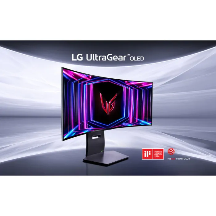 Монітор LG 34" 34GS95QE-B 2xHDMI, DP, USB, Audio, OLED, 3440x1440, 240Hz, 0.03ms, DCI-P3 98.5%, G-SYNC, FreeSync, AdaptiveSync, HAS, DisplayHDR True Black 400