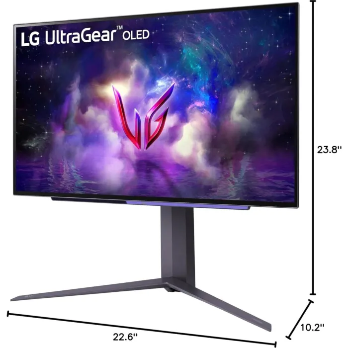 Монітор LG 27" 27GS95QE-B 2xHDMI, DP, USB, Audio, OLED, 2560x1440, 240Hz, 0.03ms, DCI-P3 98.5%, G-SYNC, FreeSync, AdaptiveSync, Pivot, DisplayHDR TRUE BLACK 400