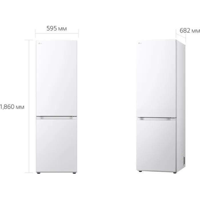 Двокамерний холодильник LG GW-B459FVLW