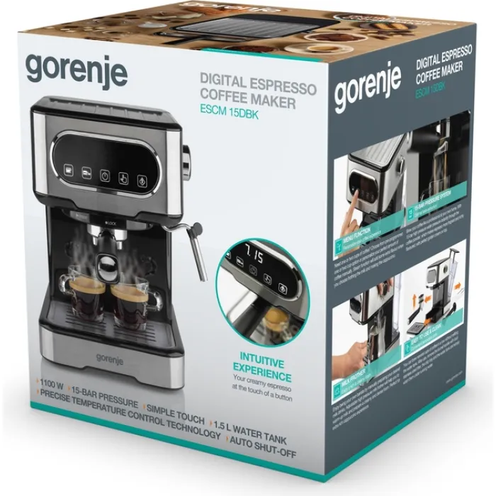 Кавоварка ріжкова Gorenje ESCM15DBK