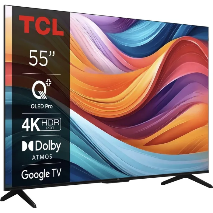 Телевізор 55" TCL QLED 4K 60Hz Smart Google TV Titan 55T7B