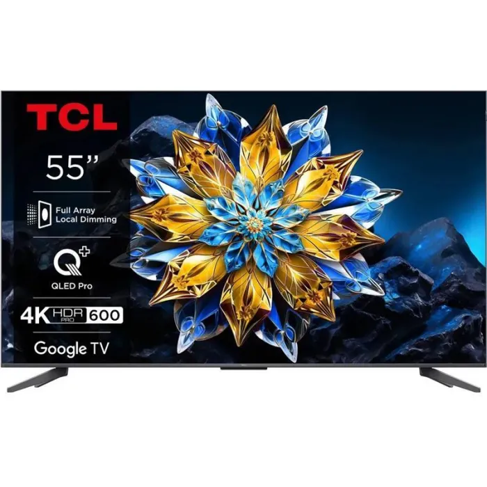 Телевізор 55" TCL QLED Pro 4K 60Hz Smart Google TV Black ONKYO sound 55C69BPRO