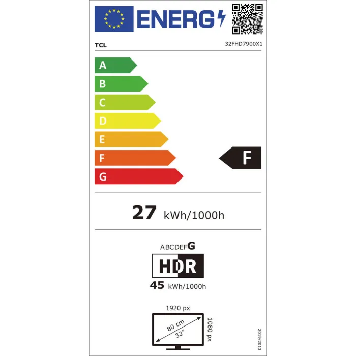 Телевізор 32" TCL LED FHD 60Hz Smart Android TV Black 32FHD7900