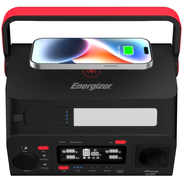 Зарядна станція ENERGIZER PPS300W2 - 293Wh/AC 300W/60W PD/2xUSB/2xDC/1xCar/Qi/LEDMPPT