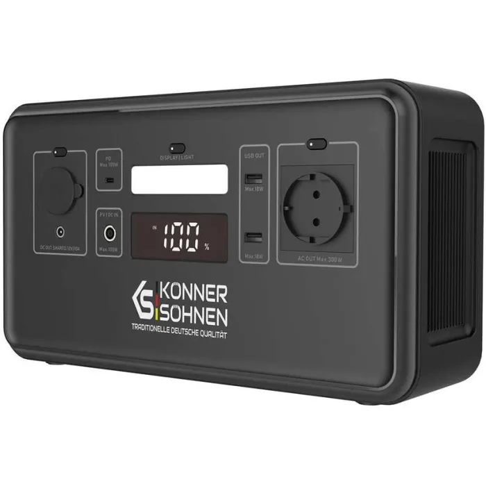 Портативна зарядна станція Konner Sohnen KS300PS 300W Li-ion 80000 мА/год 600Вт/год