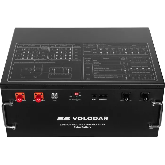 Додаткова батарея 2E для зарядної станції Volodar 5120 Вт/год Black (2E-PPSEB51)