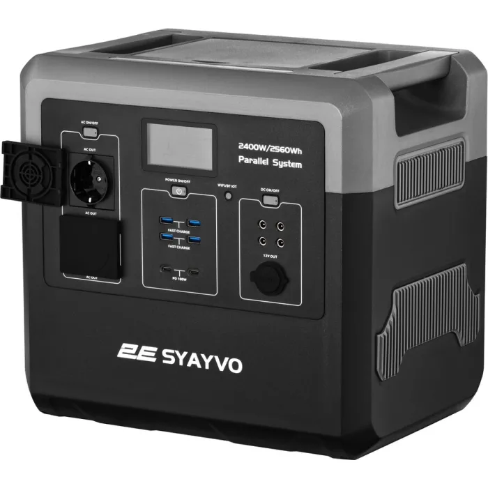 Зарядна станція 2E Syayvo / 2400 Вт / 2500 Вт⋅год / LiFePO4 (2E-PPS24256)