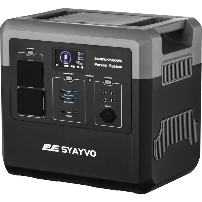 Зарядна станція 2E Syayvo / 2400 Вт / 2500 Вт⋅год / LiFePO4 (2E-PPS24256)