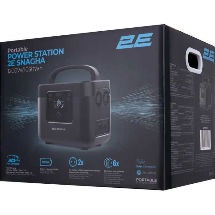 Зарядна станція 2E Snagha Pro / 1200 Вт / 1024 Вт⋅год / LiFePO4 (2E-PPS1210)