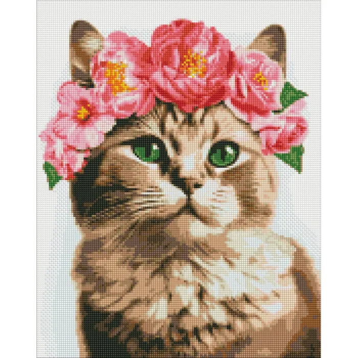 Алмазна мозаїка Витончена кішечка ©art_selena_ua AMO7664 40x50 см