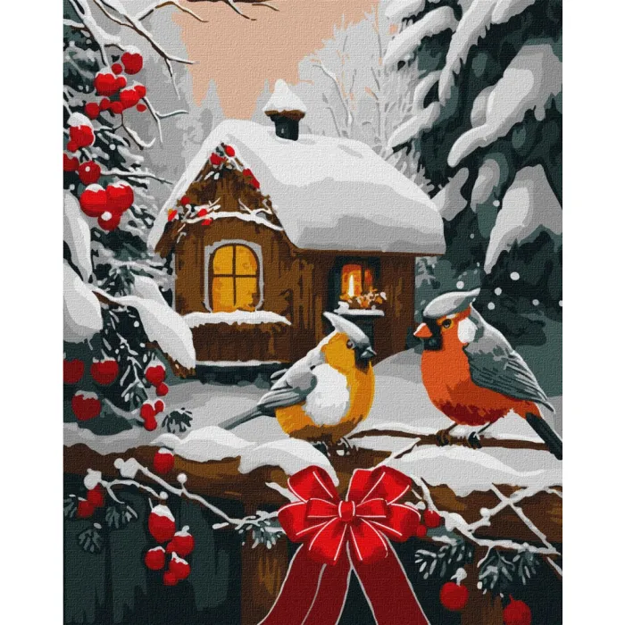 Картина за номерами Снігова казка ©art_selena_ua Ідейка KHO6534 40x50 см