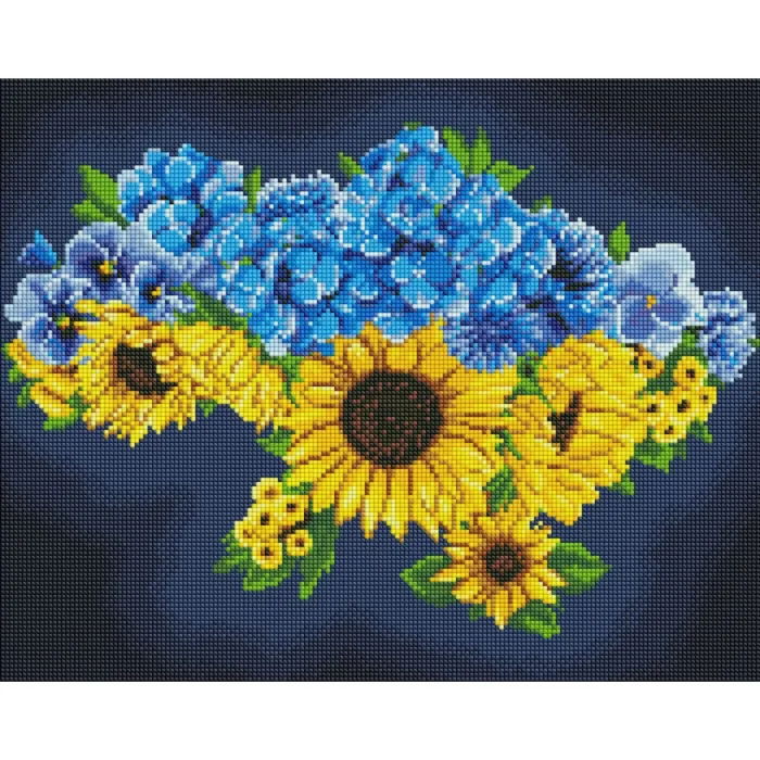 Алмазна мозаїка Квітуча Україна ©Mariia Davydova AMO7874, 40x50см