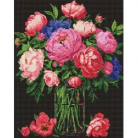 Алмазна мозаїка Розкіш півонії AMO8007, 40x50 см