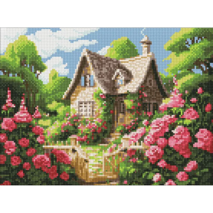 Алмазна мозаїка Затишний будиночок AMO8141, 30x40 см
