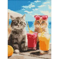 Алмазна мозаїка Котики на відпочинку AMO8145, 30x40 см