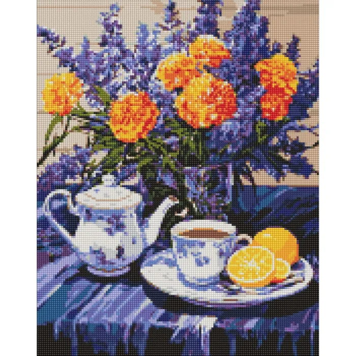 Алмазна мозаїкаЛавандова гармонія ©art_selena_ua AMO7979, 40x50 см, з АВ стразами