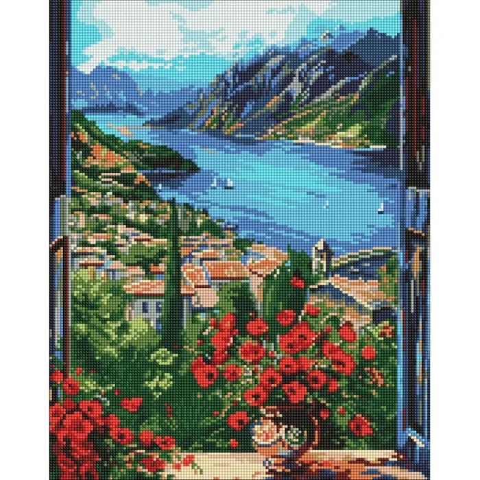 Алмазна мозаїка Пристань у горах ©art_selena_ua AMO8095, 40x50 см