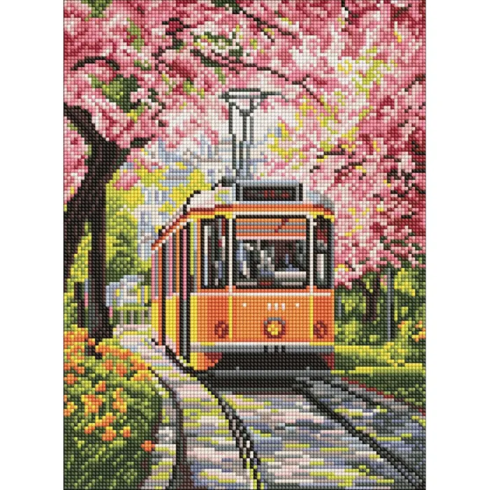 Алмазна мозаїка Квітуча дорога ©art_selena_ua AMO8206, 30x40 см