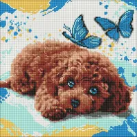 Алмазна мозаїка Милий пудель ©art_selena_ua AMO8337, 40x40 см
