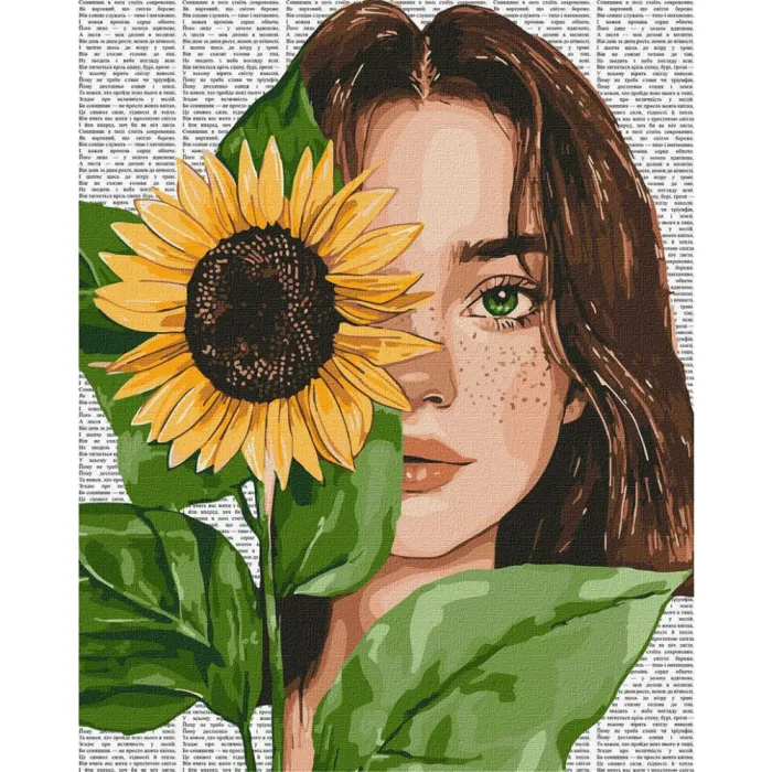 Картина за номерами Барвиста поезія: Соняшник ©art_selena_ua KHO8632, 40x50 см