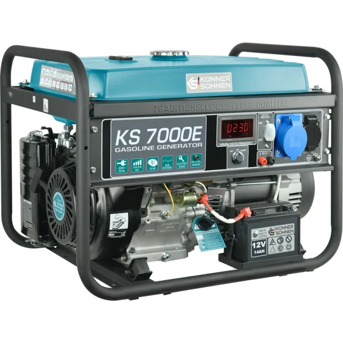 Генератор бензиновий Konner&Sohnen KS 7000E, 230В, 5.5кВт, електростартер, 76.2кг
