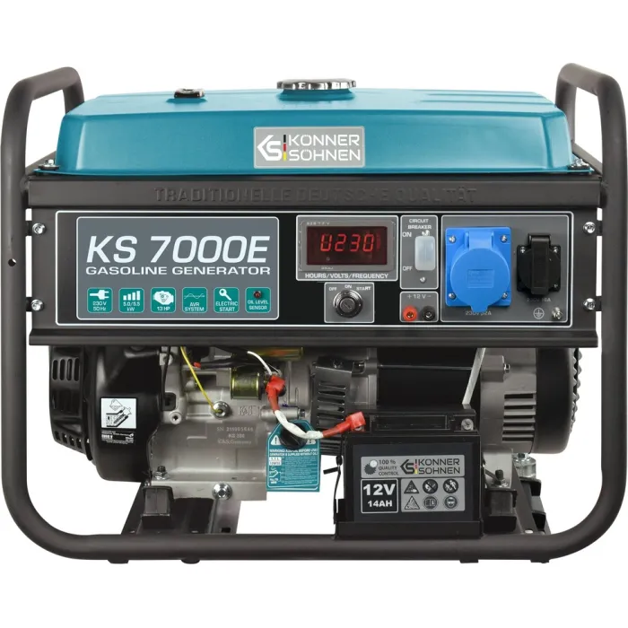 Генератор бензиновий Konner&Sohnen KS 7000E, 230В, 5.5кВт, електростартер, 76.2кг