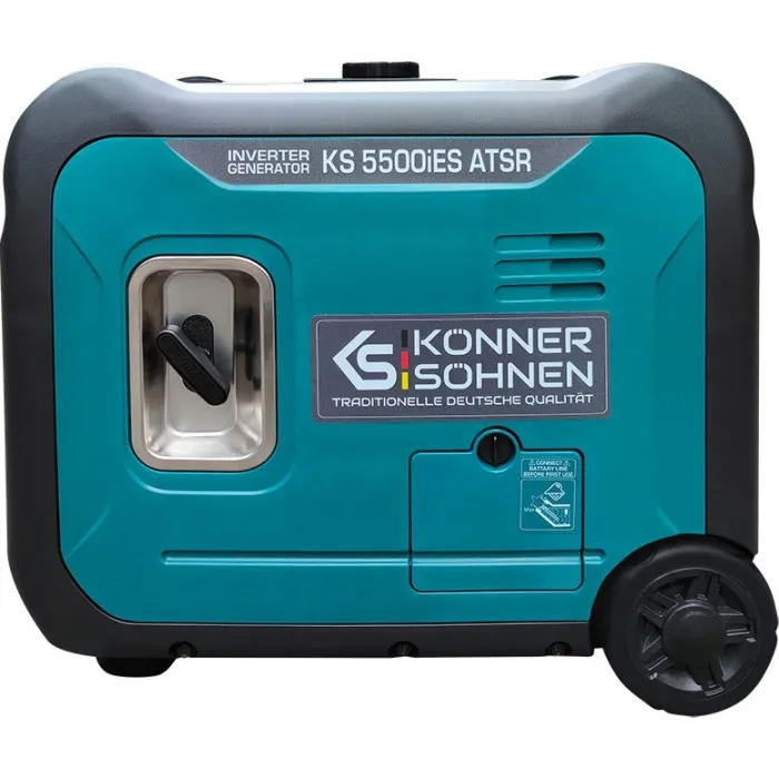 Генератор інверторний бензиновий Konner&Sohnen KS 5500iES ATSR, 230В, 5.5кВт, АВР(ATS), електростартер, 52кг