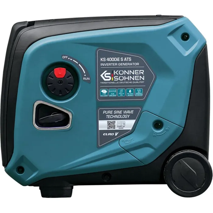 Генератор бензиновий інверторний Konner&Sohnen KS 4000iE S ATS, 230В, 4.0кВт, АВР(ATS), електростартер, 40кг