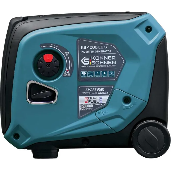 Генератор газобензиновий інверторний Konner&Sohnen KS 4000iEG S, 230В, 4.0кВт, електростартер, 40кг