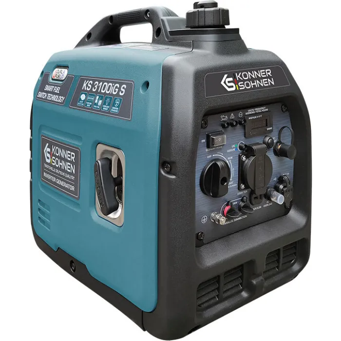 Генератор газобензиновий інверторний Konner&Sohnen KS 3100iG S, 230В, 3.1кВт, ручний стартер, 22кг