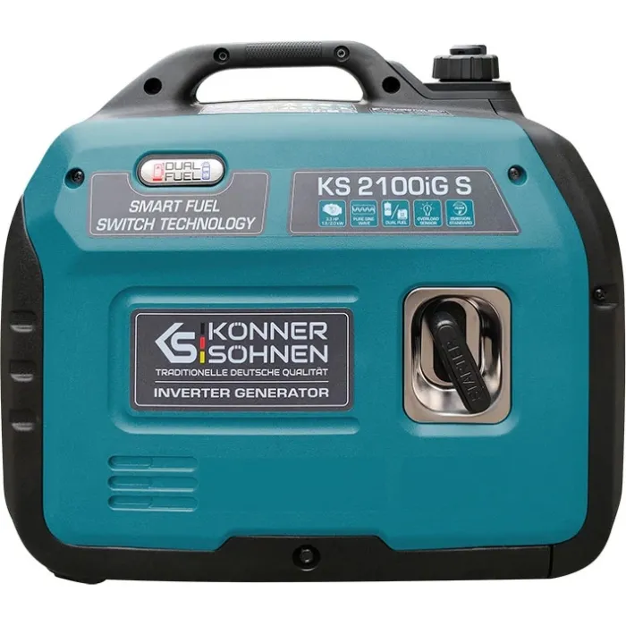 Генератор газобензиновий інверторний Konner&Sohnen KS 2100IGS, 230В, 2.0кВт, ручний стартер, 19кг