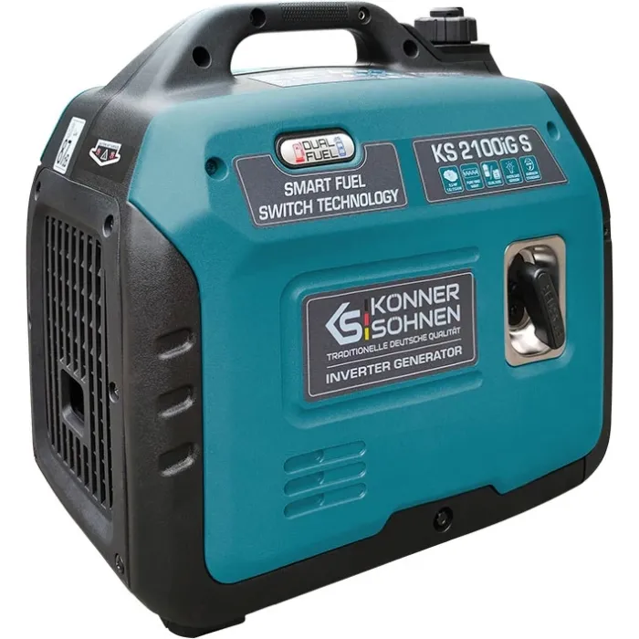 Генератор газобензиновий інверторний Konner&Sohnen KS 2100IGS, 230В, 2.0кВт, ручний стартер, 19кг