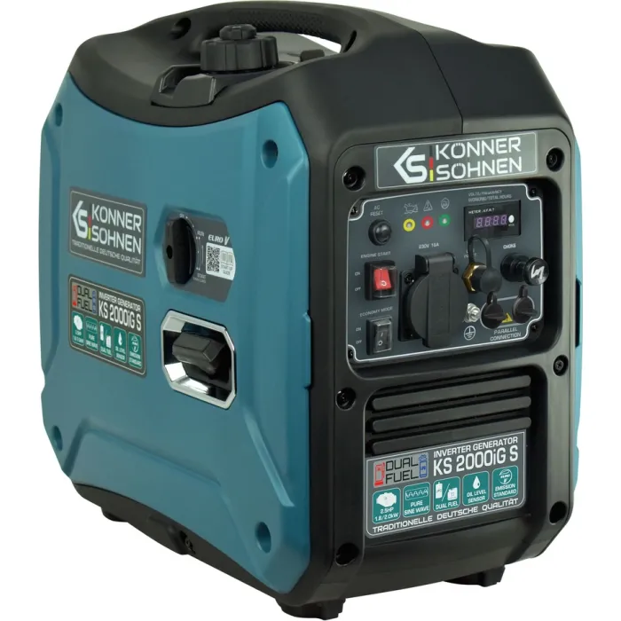 Генератор газобензиновий інверторний Konner&Sohnen KS 2000iG S, 230В, 2.0кВт, ручний стартер, 19кг