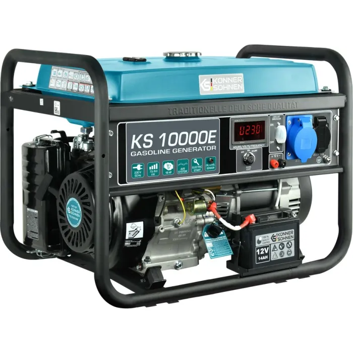 Генератор бензиновий Konner&Sohnen KS 10000E, 230В, 8кВт, електростартер, 85.5кг