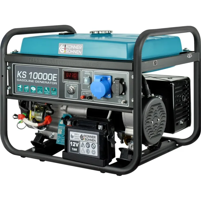 Генератор бензиновий Konner&Sohnen KS 10000E, 230В, 8кВт, електростартер, 85.5кг