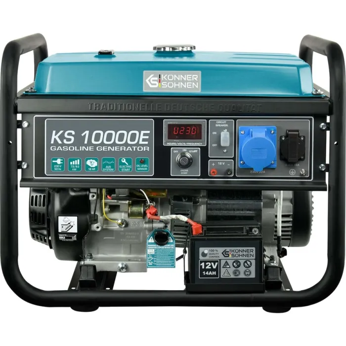 Генератор бензиновий Konner&Sohnen KS 10000E, 230В, 8кВт, електростартер, 85.5кг