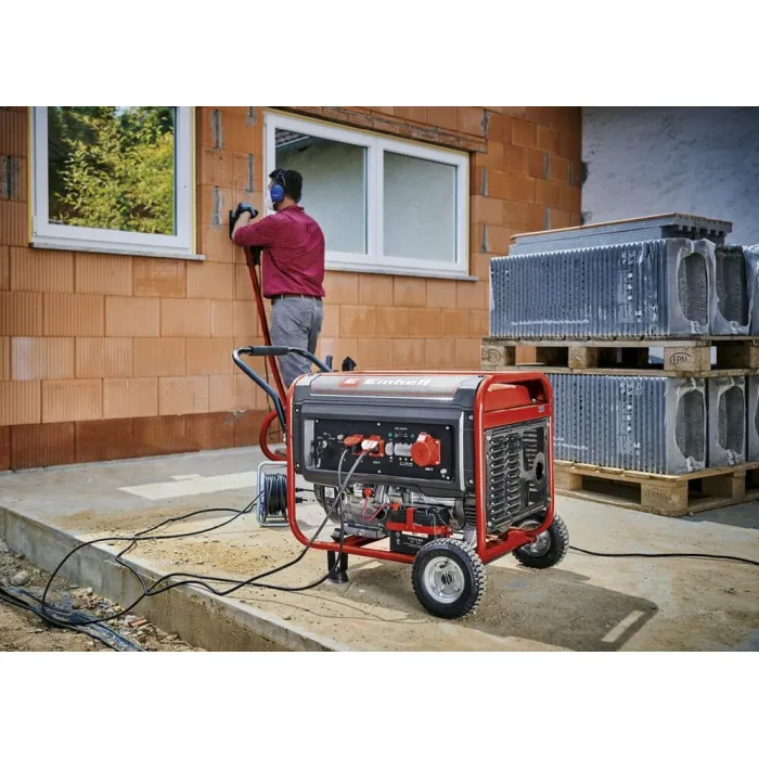 Генератор бензиновий Einhell TC-PG 65/E5, 230В/380В, 3.6кВт (макс. 6.51кВт), електростартер, 25л, 83кг