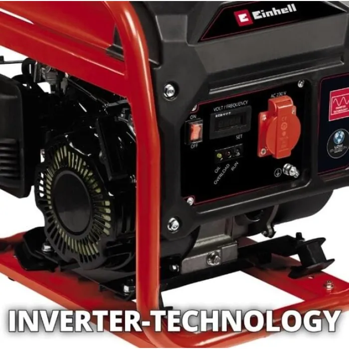 Генератор бензиновий інверторний Einhell TC-IG 1100, 1.1кВт, 3600об/хв, 1х230В(1 фаза), 4.35А, бак 6.5л, 95дБ, ручний стартер, 20.6кг