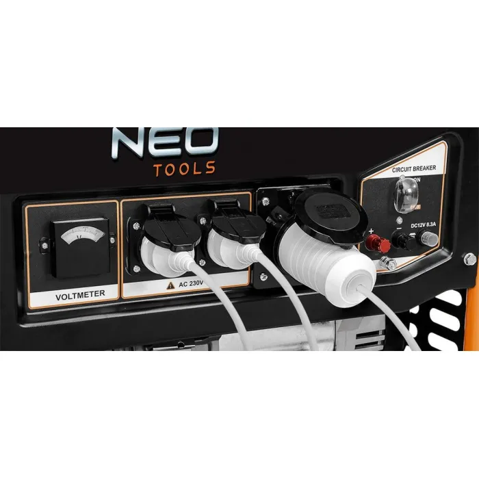 Генератор бензиновий Neo Tools 230В (1 фаза), 6/6.5кВт, електростартер, AVR, 85кг