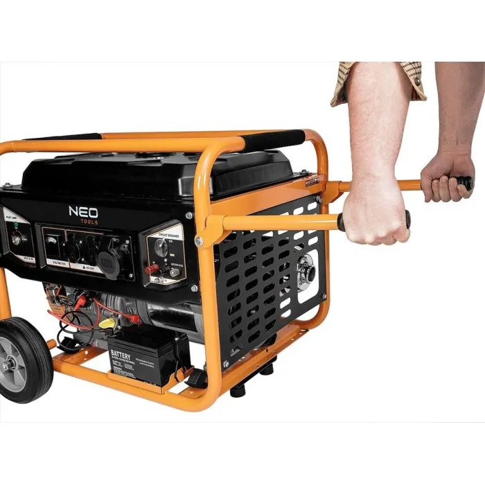 Генератор бензиновий Neo Tools 230В (1 фаза), 6/6.5кВт, електростартер, AVR, 85кг