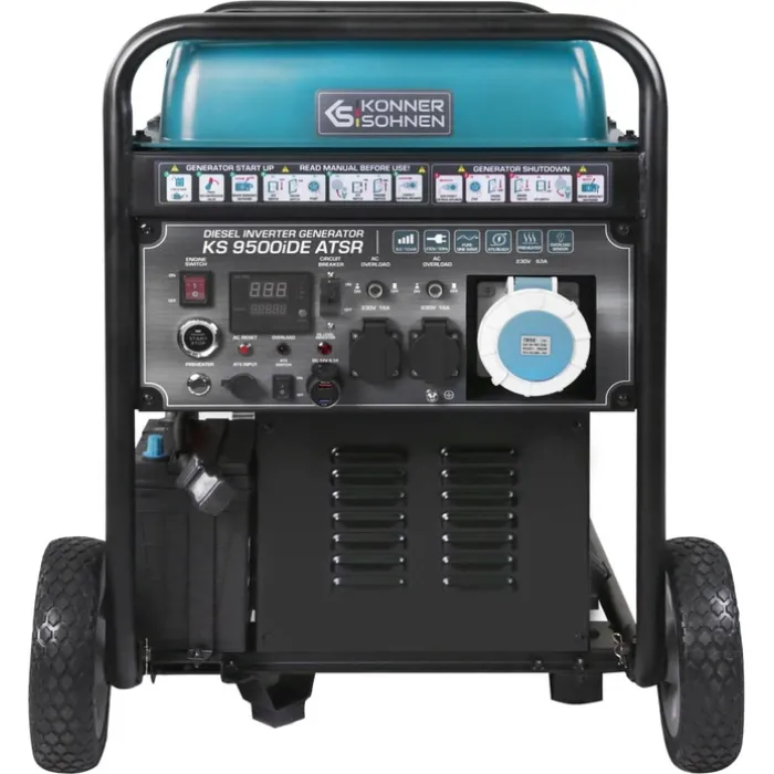 Генератор дизельний інверторний Konner&Sohnen KS 9500IDE ATSR, 230В, 9.5кВт, АВР(ATS), електростартер, 130кг