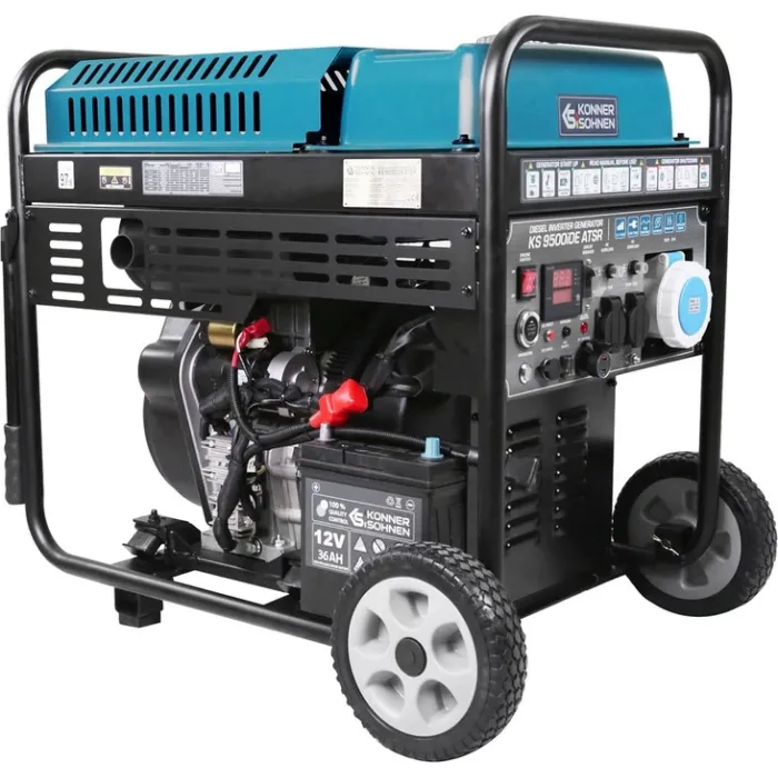 Генератор дизельний інверторний Konner&Sohnen KS 9500IDE ATSR, 230В, 9.5кВт, АВР(ATS), електростартер, 130кг