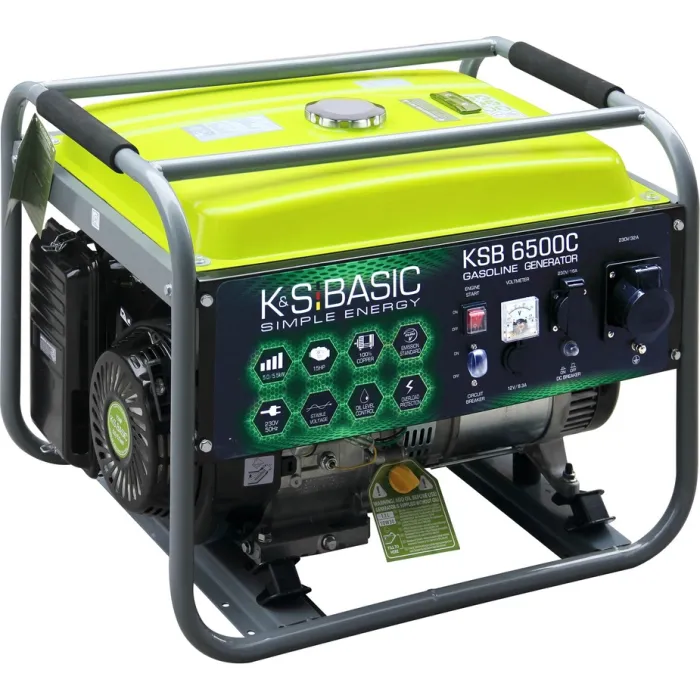 Генератор бензиновий Konner&Sohnen Basic KSB 6500C, 230В, 5.5кВт, ручний стартер, 66.6кг