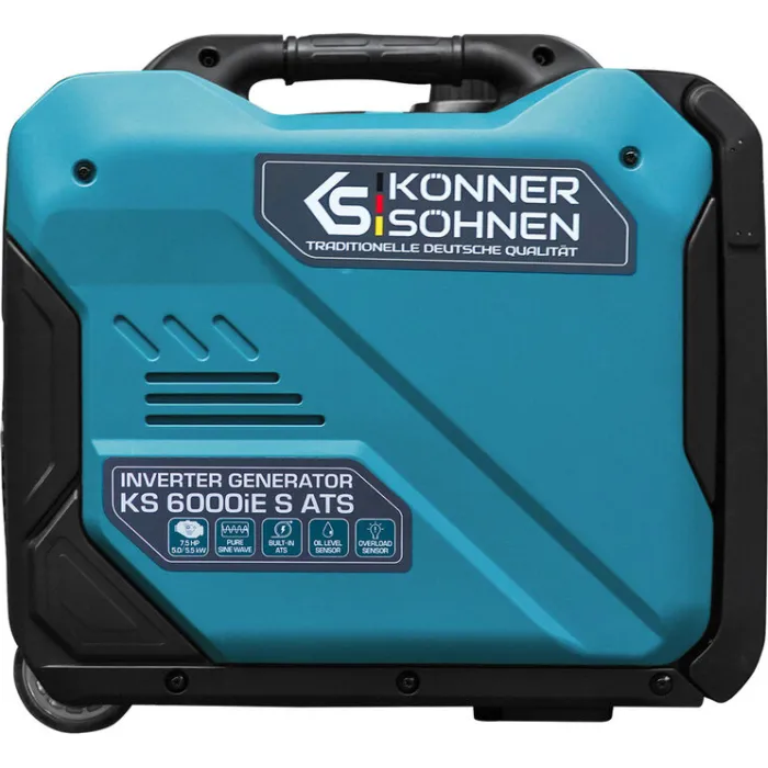 Генератор бензиновий інверторний Konner&Sohnen KS 6000iE ATS, 230, 5.5кВт, АВР(ATS), електростартер, 40кг