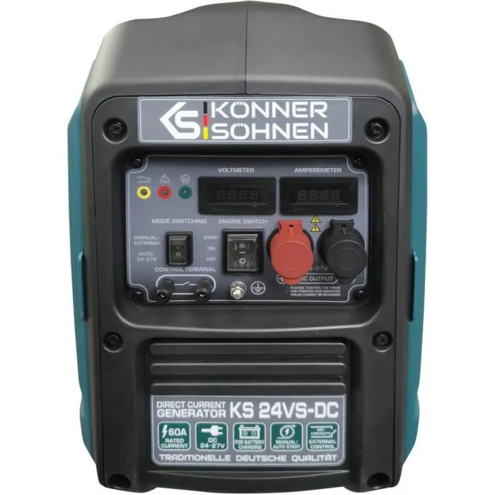 Генератор постійного струму бензиновий Konner&Sohnen KS 24VS-DC 24-27В 60А електростартер 21кг