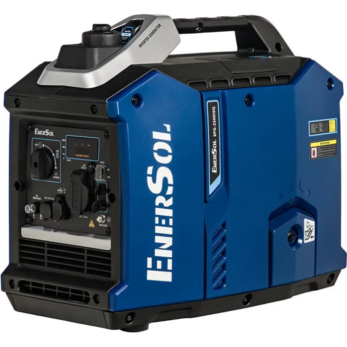 Генератор бензиновий інверторний EnerSol EPG-2500ISQ 230В 2.3/2.5кВт ручний стартер 25кг