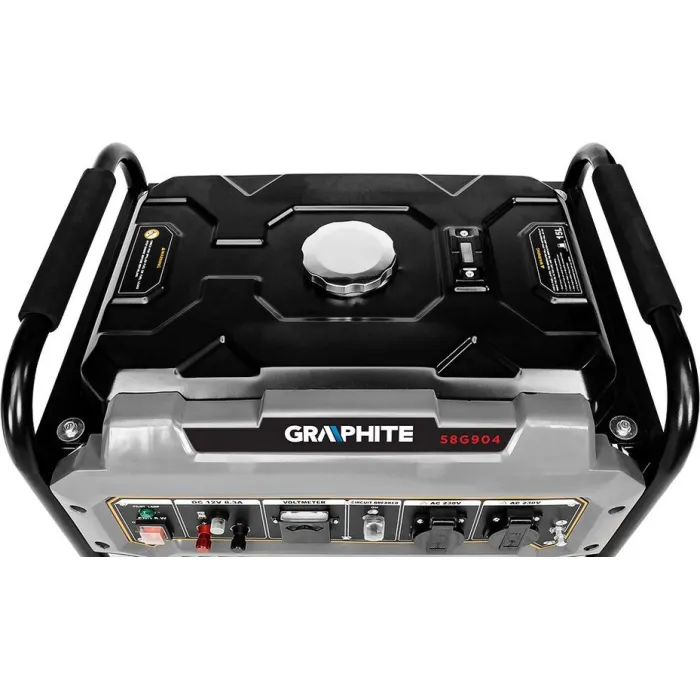 Генератор бензиновий GRAPHITE 230В (1 фаза), 2/2.2кВт, ручний стартер, AVR, 40кг